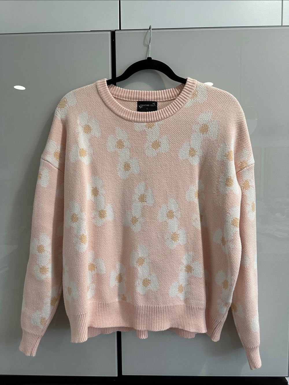 Fighting Eel Pink Floral Crewneck Sweater